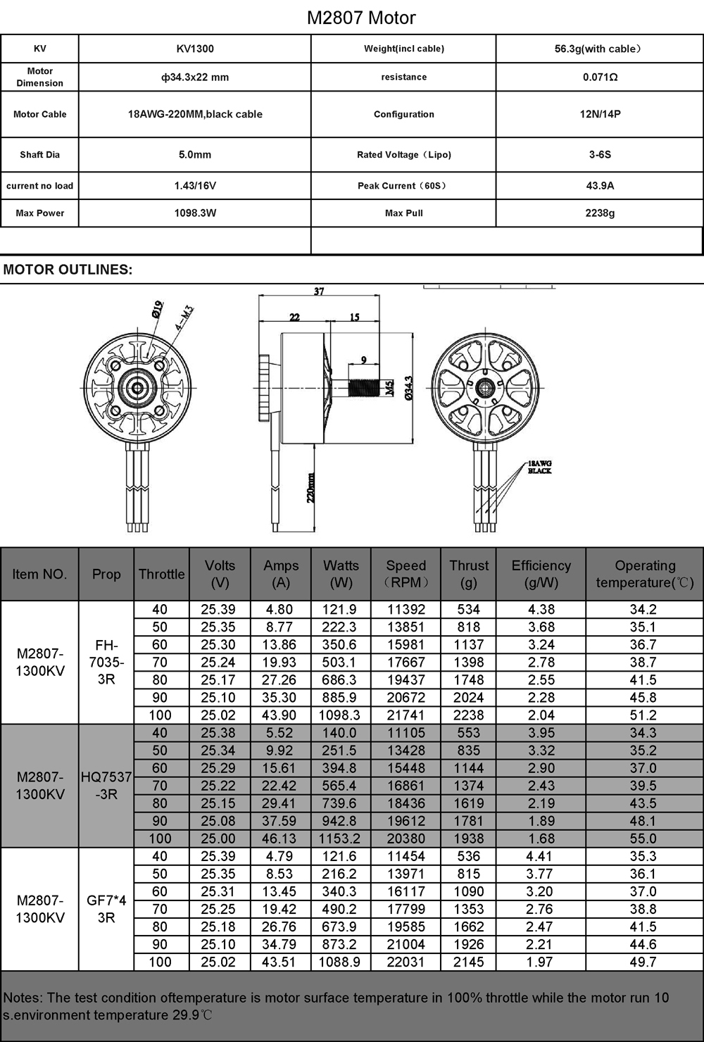 14PCS-Flashhobby-M2807-2807-1300KV-3-6S-Hochleistungs-Brushless-Motor-fuumlr-AOS-7-EVO-MARK4-LR7-DIY-2014550-8